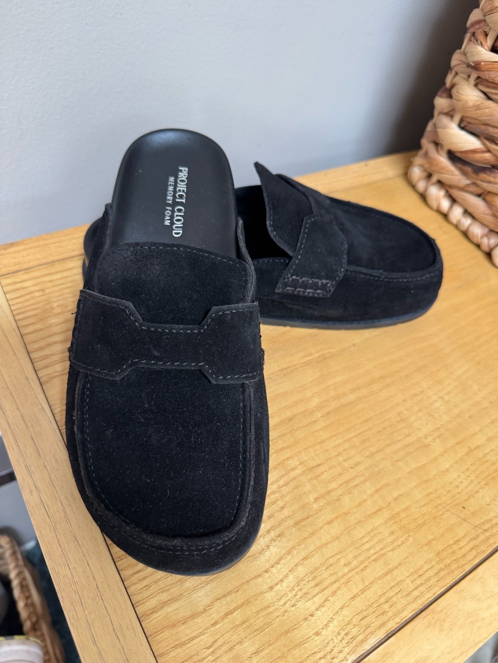 PROJECT CLOUD Black Suede Slip-On Mules - Picture 5 of 8